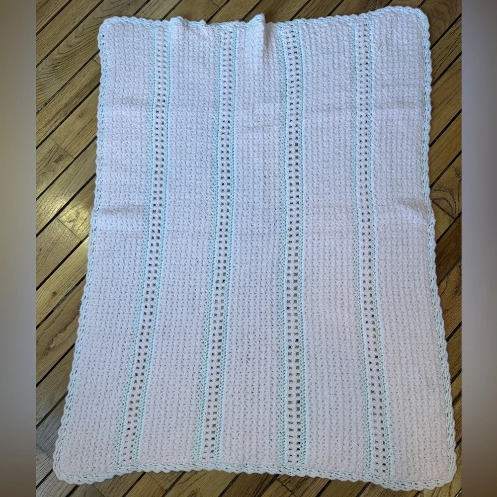 Handmade Pink Crochet Baby Blanket
